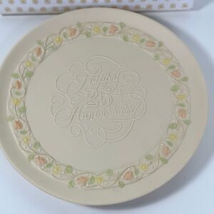 Love's Remembrance by Heartline Ceramic 25th Anniversary Plate